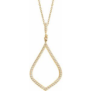 14K Yellow Gold 1/4 CTW Natural Diamond 18" Necklace