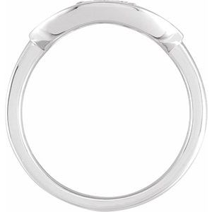 Accented Initial Signet Ring