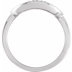 14K White Gold 1/10 CTW Natural Diamond Initial Z Signet Ring