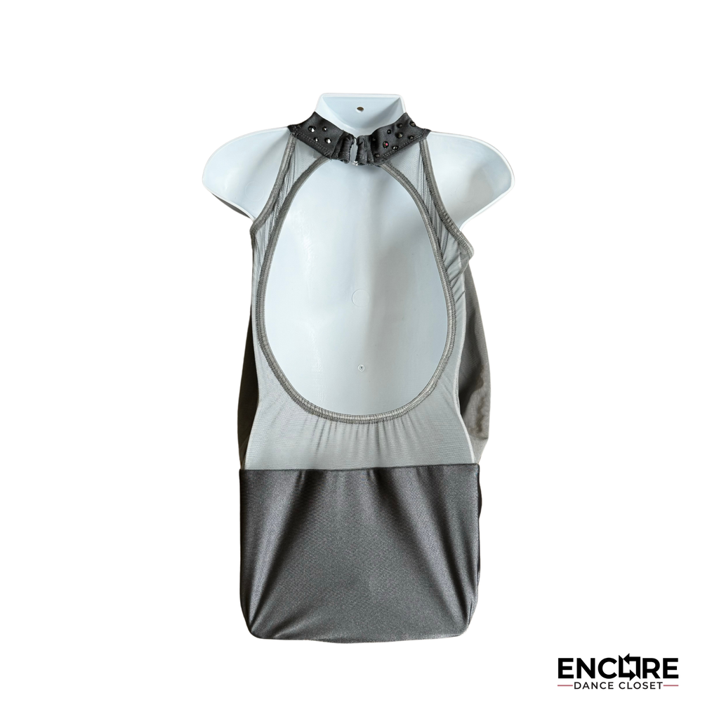 Elegant Gray Patrick J Base with Draped Mesh Overlay 2