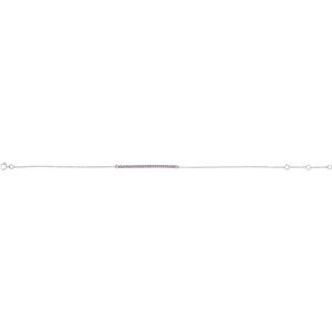 14K White Gold Natural Pink Sapphire 8" Bracelet – image 2