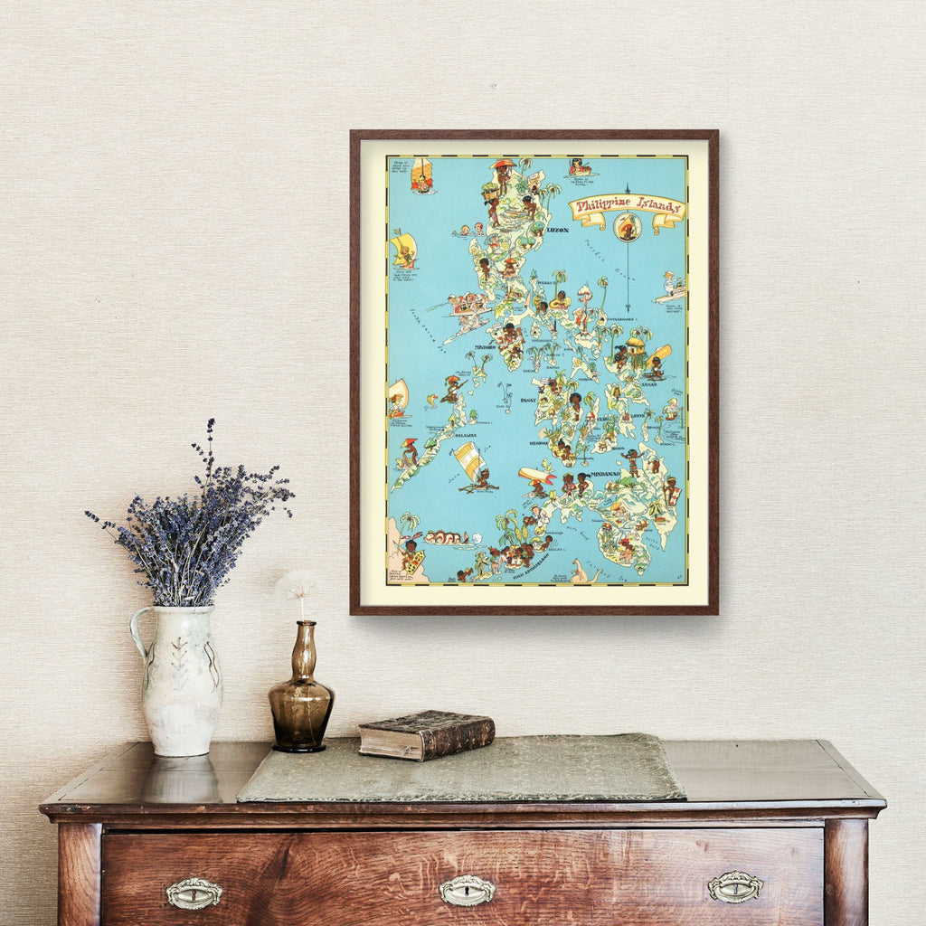 Vintage Map of Philippines 1935