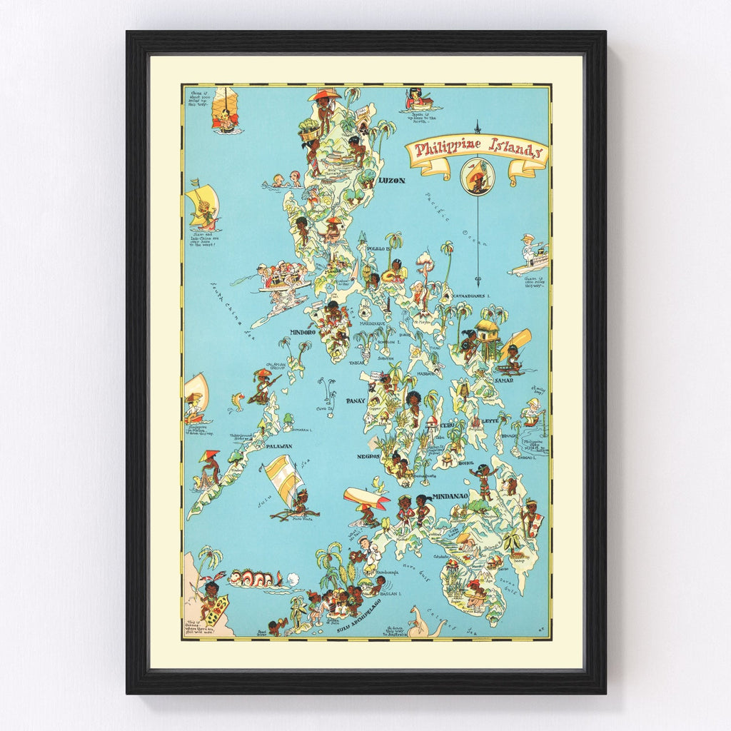 Vintage Map of Philippines 1935