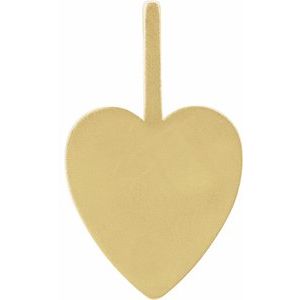 14K Yellow Gold Engravable Heart Charm/Pendant – image 3