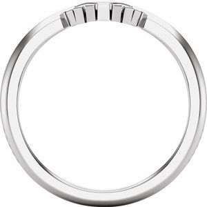 14K White .07 CTW Natural Diamond Matching Band