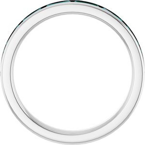 14K White Gold Lab-Grown Alexandrite Stackable Ring