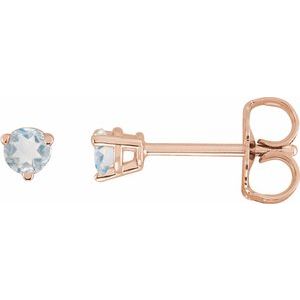 14K Rose Natural Blue Sheen Moonstone Earrings