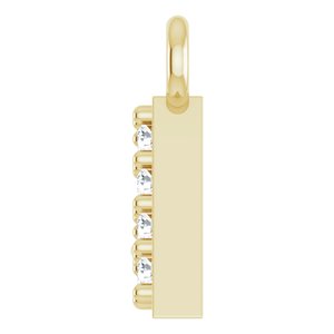 14K Yellow Gold 1/10 CTW Natural Diamond "Mama" Necklace Center