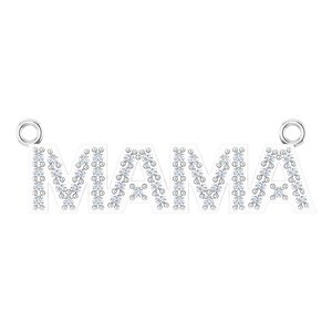 Platinum 1/10 CTW Natural Diamond "Mama" Necklace Center