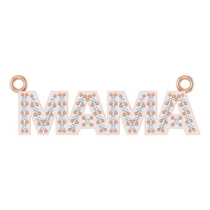 14K Rose Gold 1/10 CTW Natural Diamond "Mama" Necklace Center