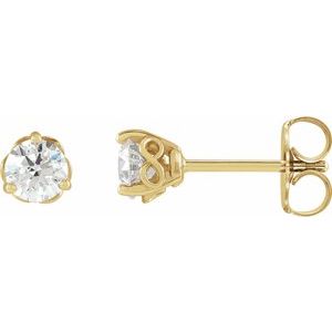 14K Yellow Gold 3/8 CTW Natural Diamond Infinity-Inspired Earrings