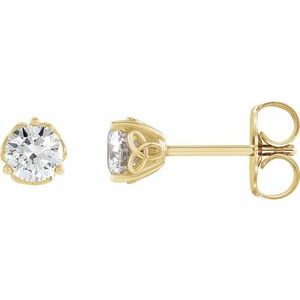 14K Yellow Gold 1/5 CTW Natural Diamond Celtic-Inspired Earrings