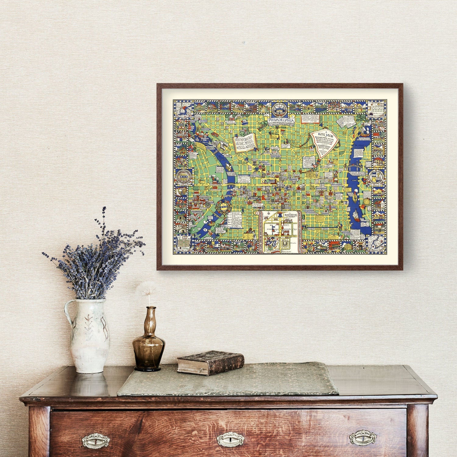 Vintage Map of Philadelphia, Pennsylvania 1926