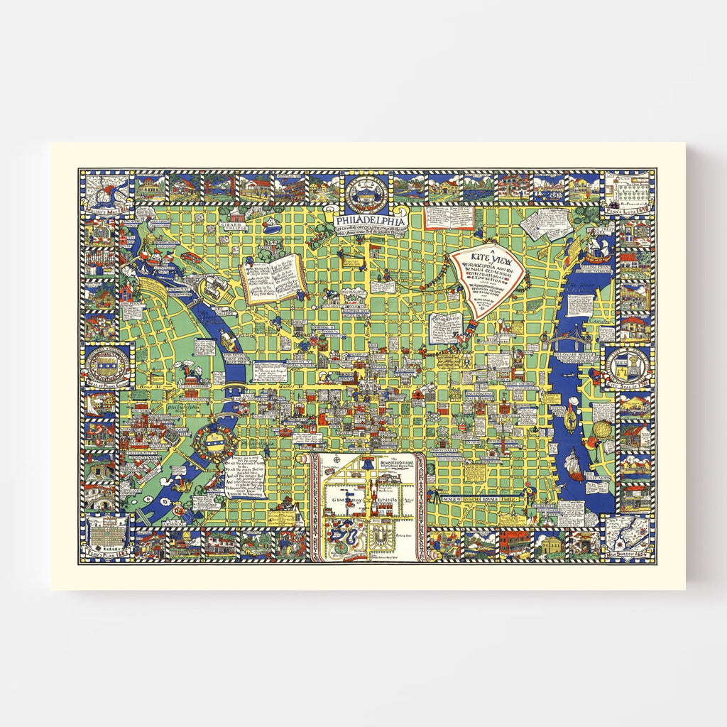Vintage Map of Philadelphia, Pennsylvania 1926