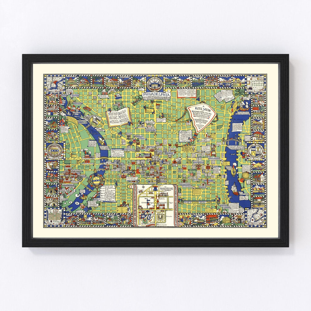 Vintage Map of Philadelphia, Pennsylvania 1926