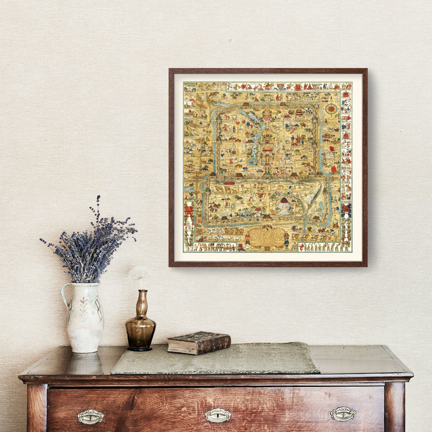 Vintage Map of Beijing, China 1936