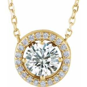 14K Yellow Gold 1/2 CTW Natural Diamond 16" Necklace
