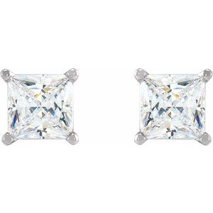 Platinum 1/5 CTW Natural Diamond Earrings – image 2