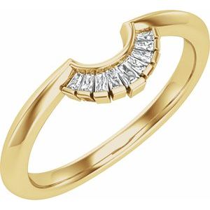14K Yellow .07 CTW Natural Diamond Matching Band