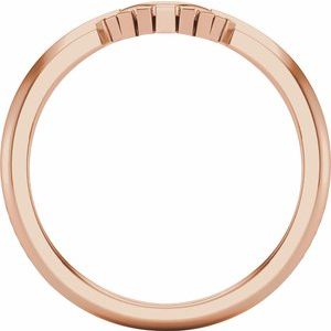 14K Rose .07 CTW Natural Diamond Matching Band