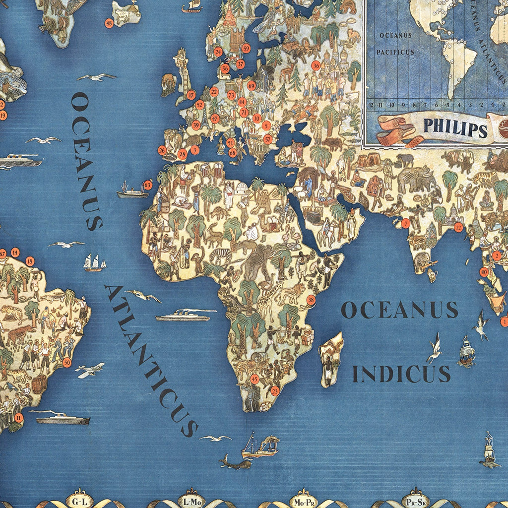 Philips Radio World Map, 1935