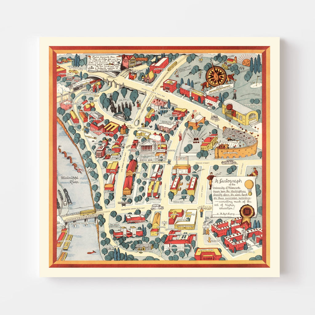 Vintage Map of University of Minnesota, 1940