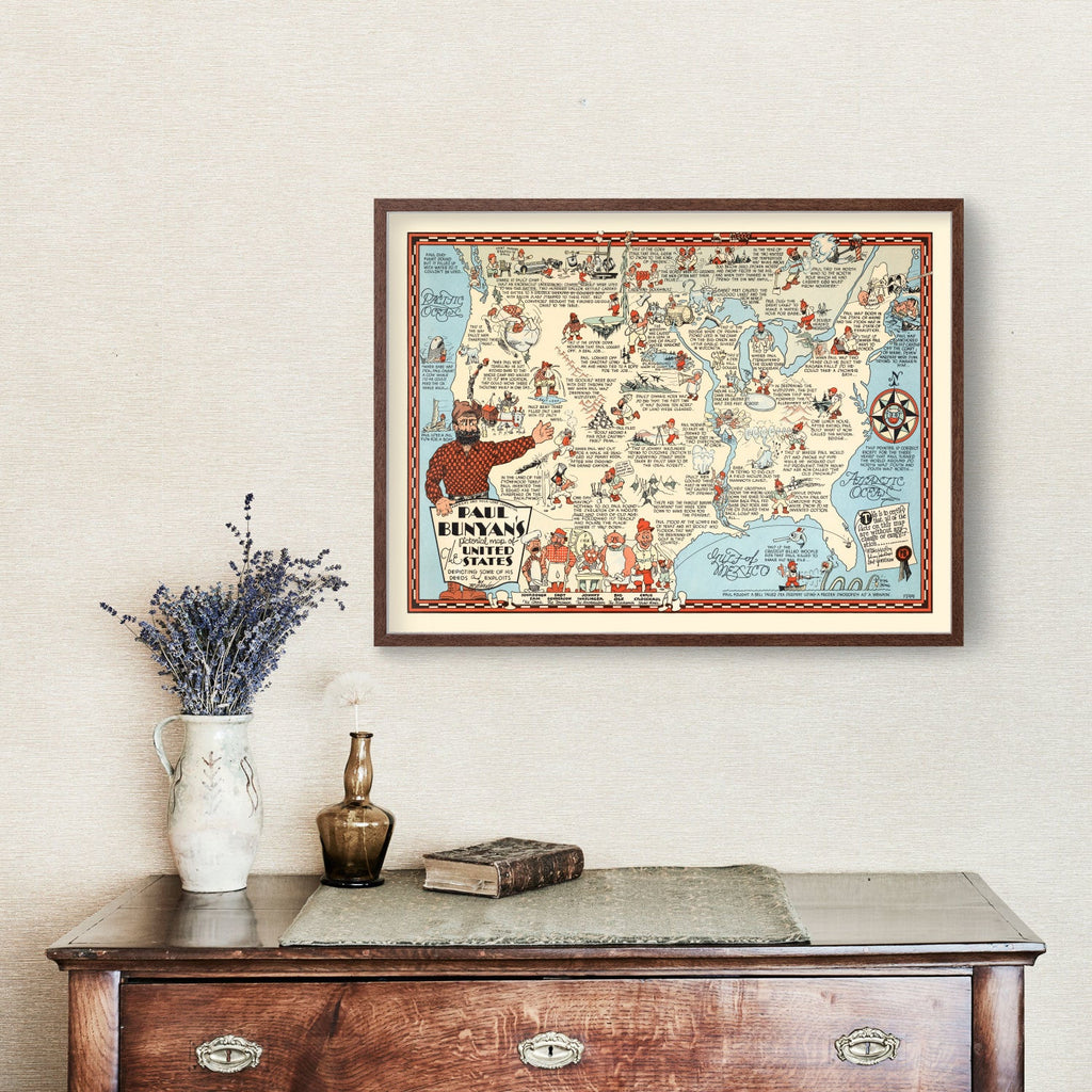 Vintage Map of United States 1935