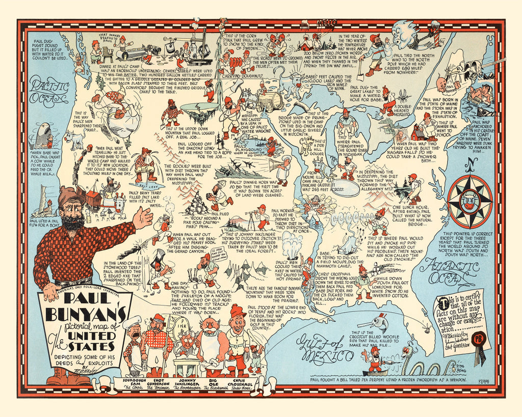 Vintage Map of United States 1935