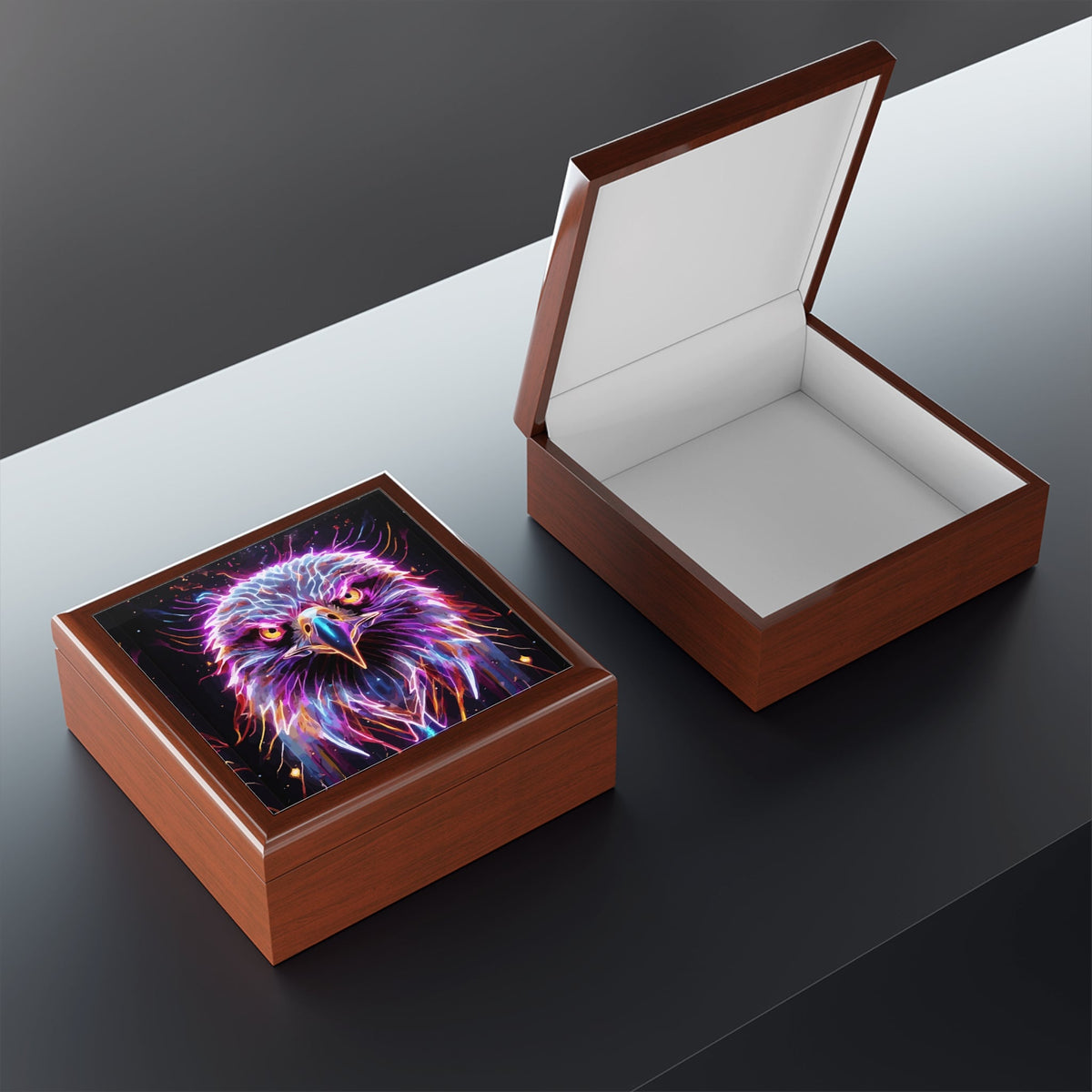Electric Eagle Wooden Jewelry Box