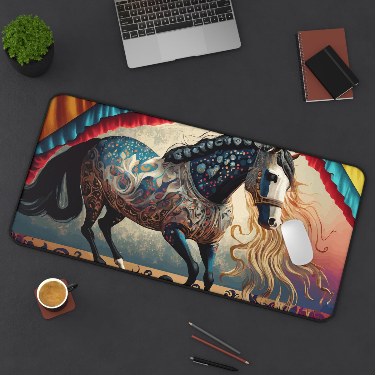 Bejeweled Horse Design Large Desk Mats