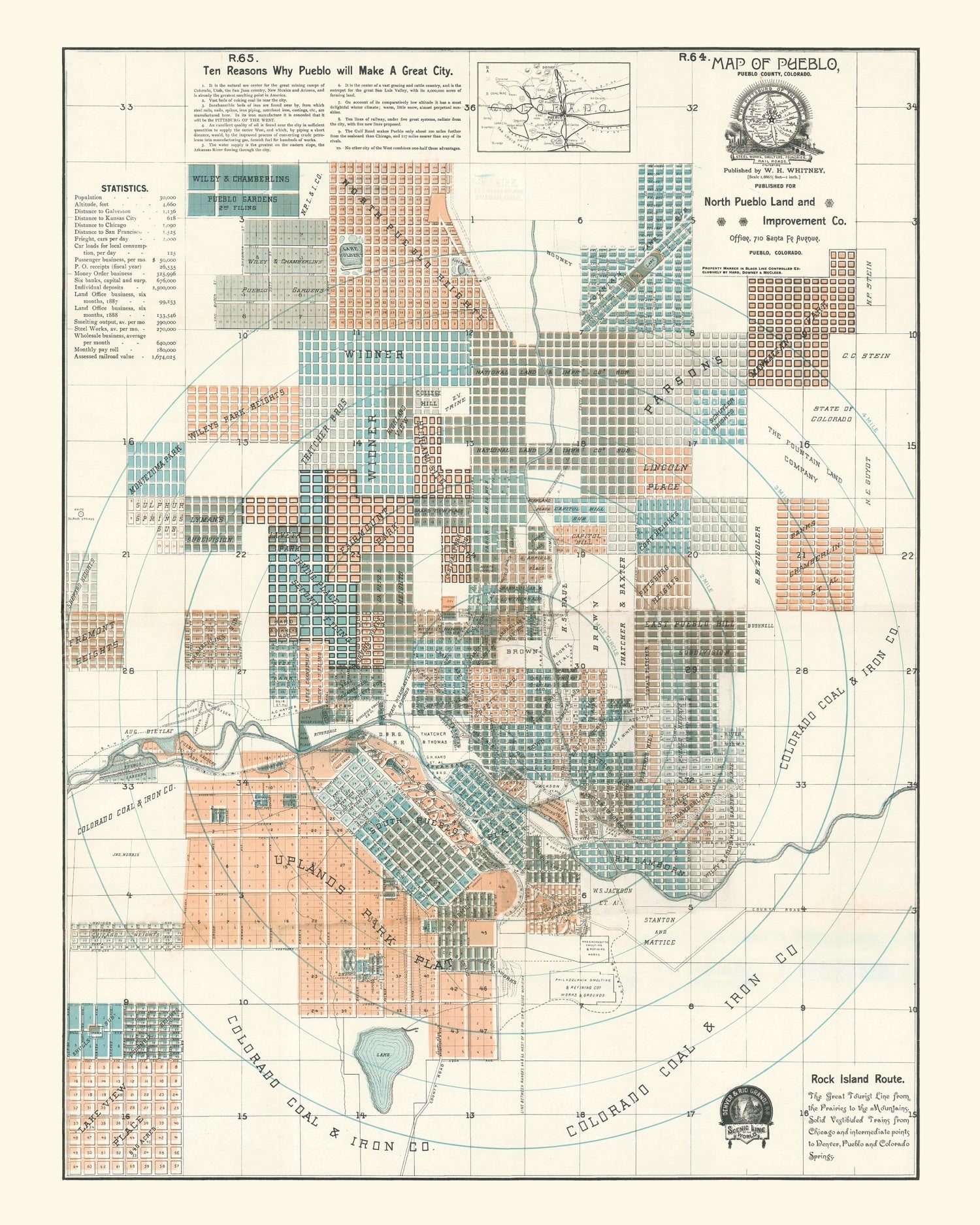 Vintage Map of Wayne Township, Marion County, Indiana 1922