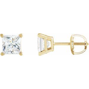 14K Yellow Gold 1/6 CTW Natural Diamond Earrings