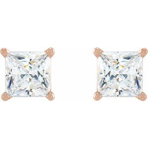 14K Rose Gold 3/8 CTW Natural Diamond Earrings – image 2