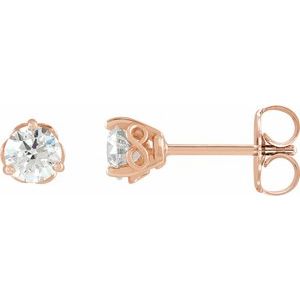 14K Rose Gold 3/8 CTW Natural Diamond Infinity-Inspired Earrings