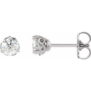 14K White Gold 3/8 CTW Natural Diamond Infinity-Inspired Earrings