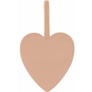 14K Rose Gold Family is Forever Heart Charm/Pendant – image 3