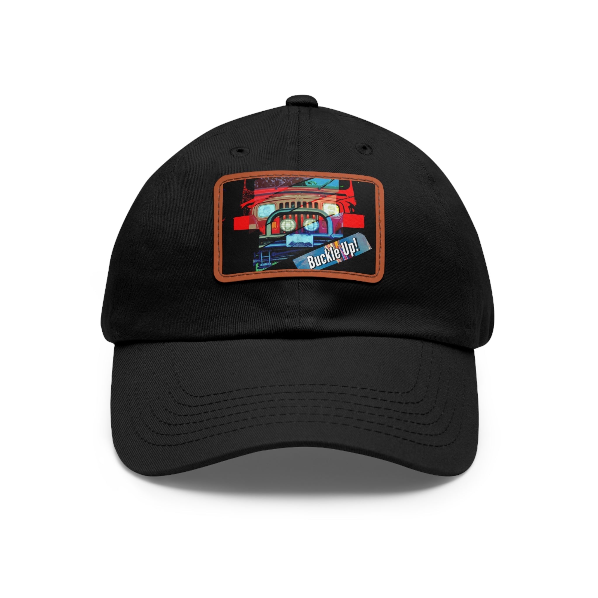 Buckle Up!  4 Wheel Drive Hat with Rectangle Leather Patch