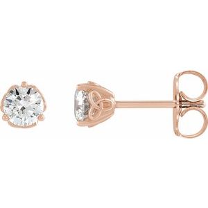 14K Rose Gold 1/3 CTW Natural Diamond Celtic-Inspired Earrings