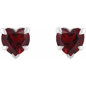 Sterling Silver Natural Mozambique Garnet Stud Earrings – image 2
