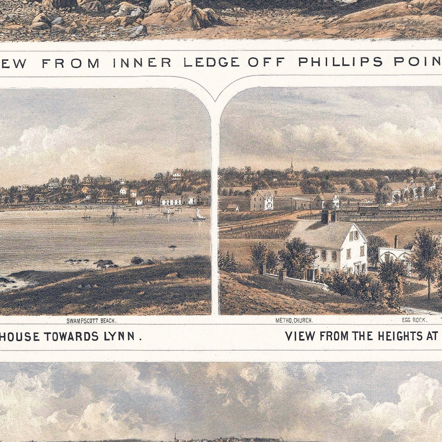 Vintage Map of Swampscott, Massachusetts 1871