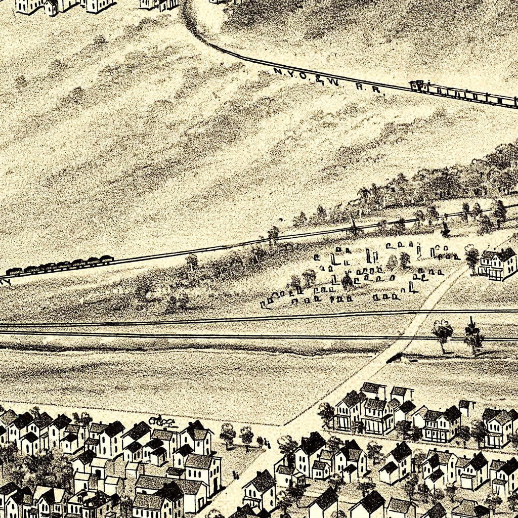 Vintage Map of Peckville, Pennsylvania 1892