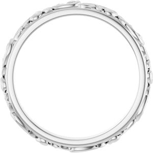 Continuum Sterling Silver 2.5 mm Sculptural Band Size 7
