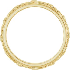 14K Yellow 2.5 mm Sculptural Band Size 7