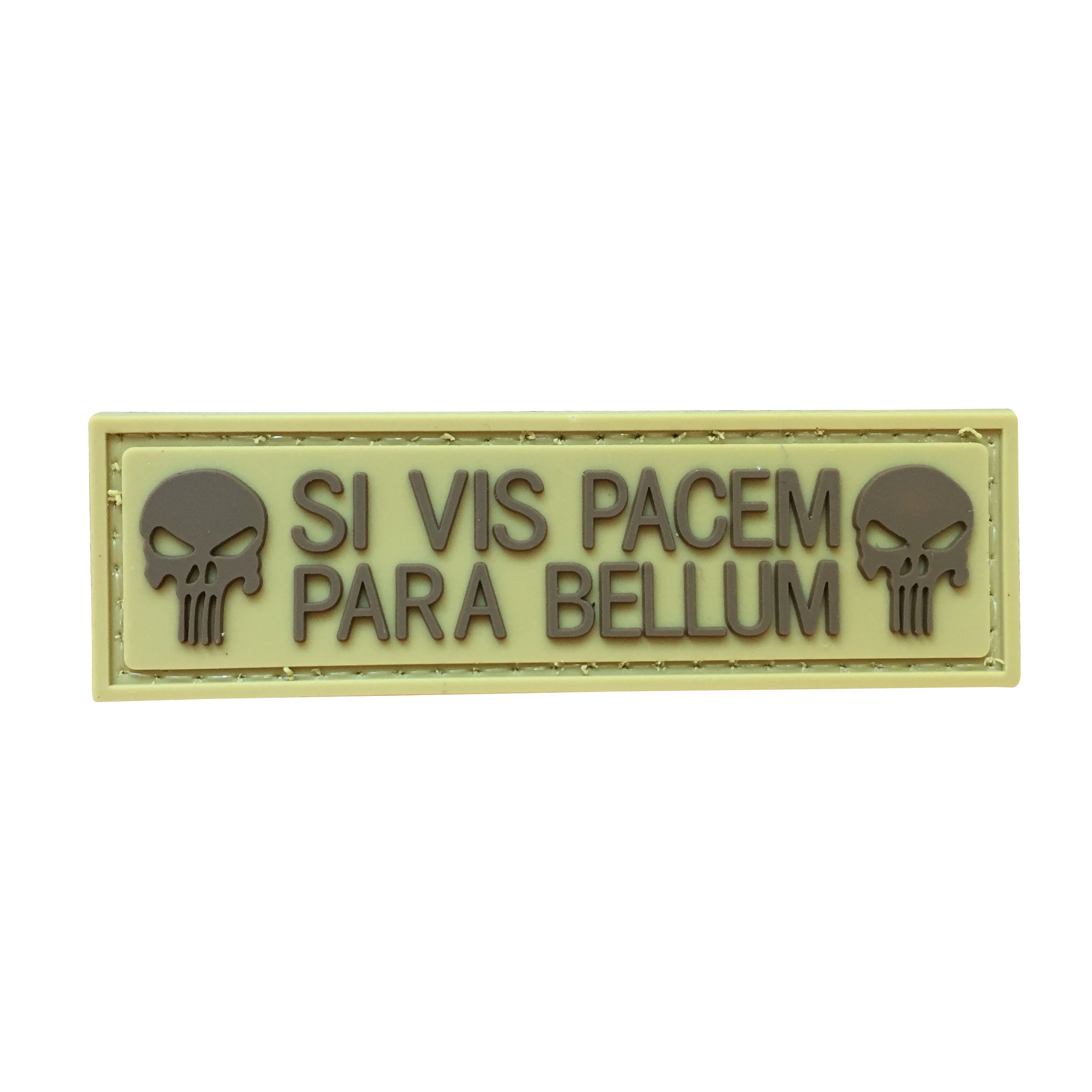 SI VIS PACEM PARA BELLUM with Punisher PVC Patch Coyote Tan