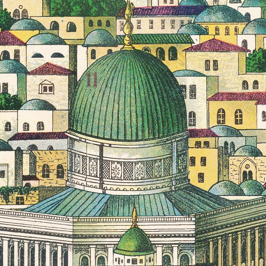 Vintage Map of Jerusalem,  1900