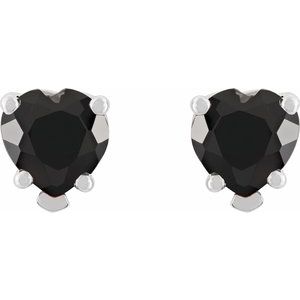 Sterling Silver Natural Black Onyx Stud Earrings – image 2