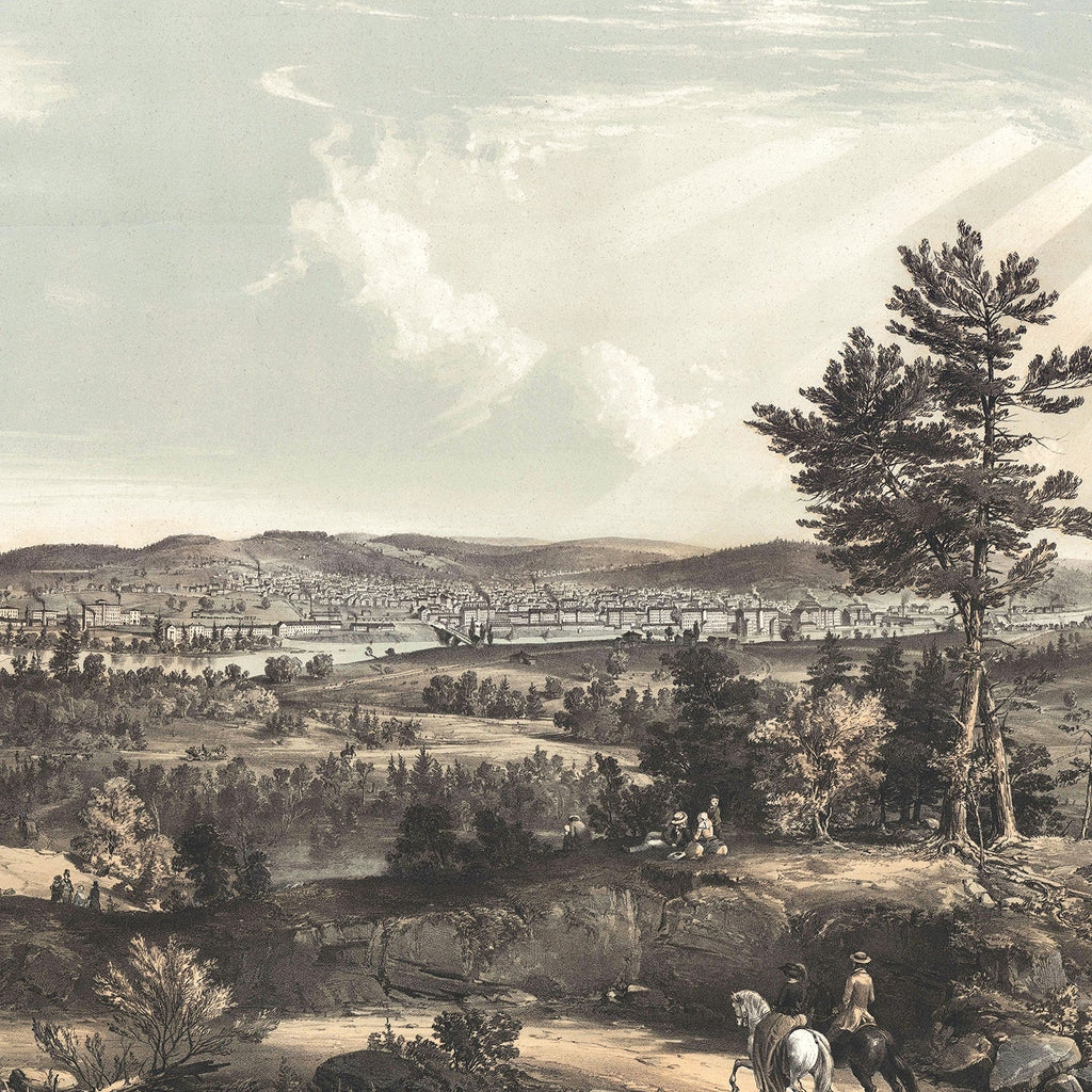 Vintage Map of Manchester, New Hampshire 1855