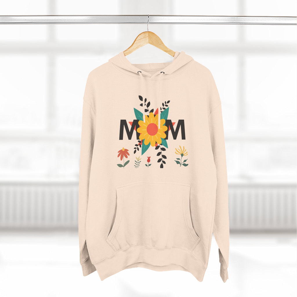 Mom Floral Pattern Three-Panel Fleece Hoodie