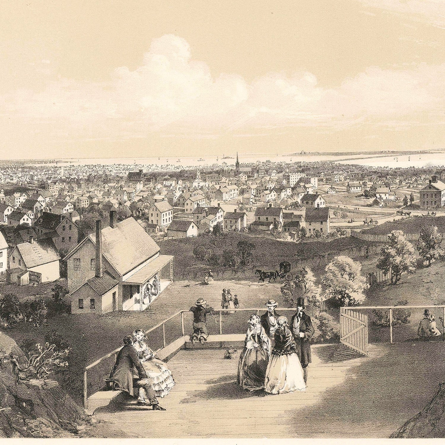 Vintage Map of Lynn, Massachusetts 1856