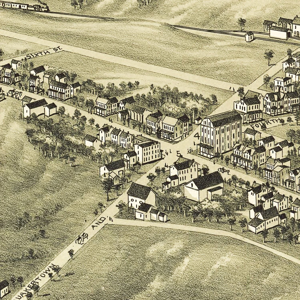 Vintage Map of Pennsburgh, Pennsylvania 1894